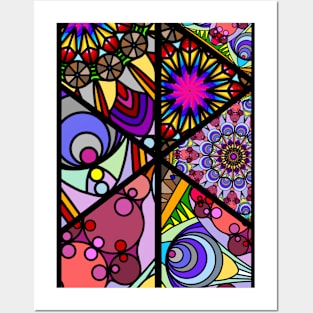 Love Fractured Mandala Posters and Art